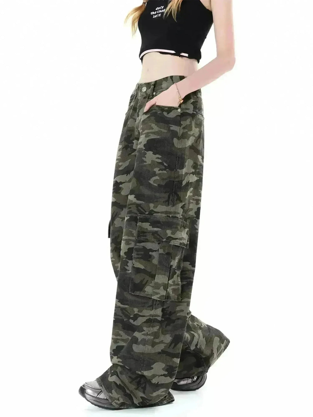 Camouflage Multi Pocket Workwear Baggy Jeans Pant For Men And Women Lazy High Street Straight Tube - EX-STOCK CANADA