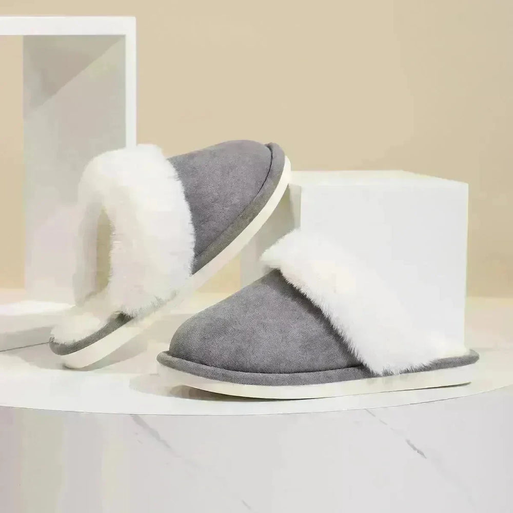 Winter Warm Plush Slippers Home Indoor Non-slip Bedroom Floor Soft Fuzzy Slipper For Couple Fashion Solid House Shoes - EX-STOCK CANADA