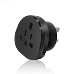 US/UK to AU Power Adapter – Multi-Function Travel Socket (Black & White)