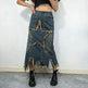 Women's American-style Retro High Waist Irregular Midi Denim Skirt - EX-STOCK CANADA