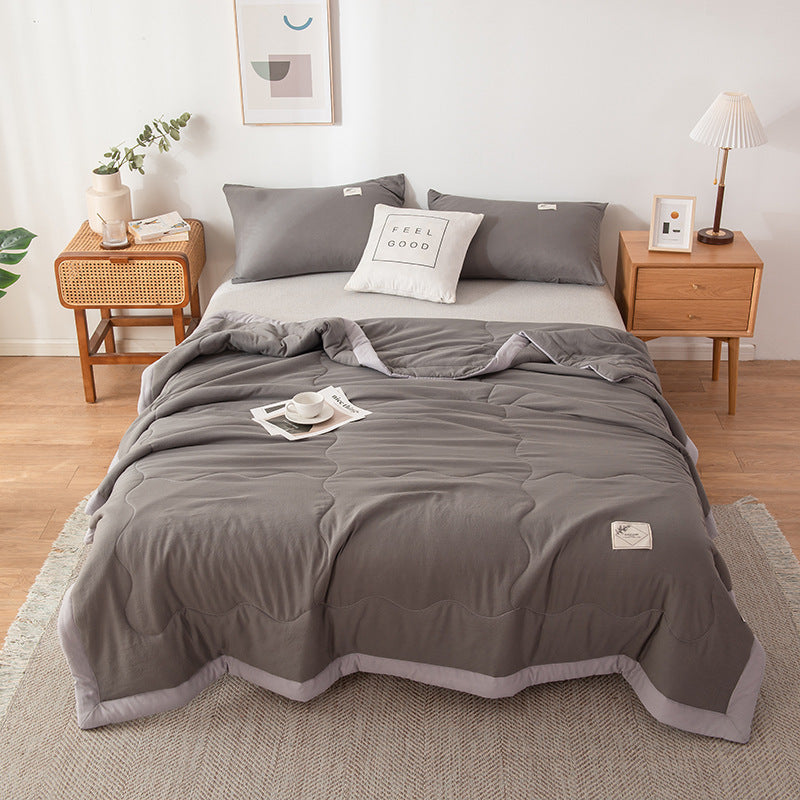 Pure Color Washed Cotton Summer Air Conditioning Duvet EX-STOCK Canada 