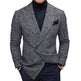 Men's Slim Fit Plaid Double-Breasted Blazer – Business Casual Jacket (2 Colors, S–XXXL)