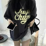 Street Fashion Oversized women round neck polo y2k fashion - EX-STOCK CANADA