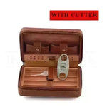 Travel Cigar Humidor - Best Portable Leather Travel Cigar Humidifier Box - EX-STOCK CANADA
