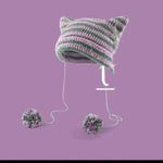Breathable Windproof Cute Thermal Head Cover Woolen Cap beanies