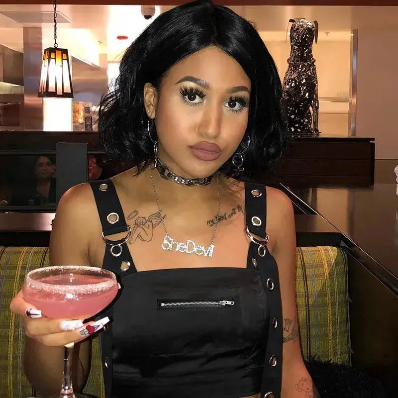 Summer Spring Black Tank Top Women Sleeveless Cropped Tops Hollow  Bustier Top Streetwear - EX-STOCK CANADA