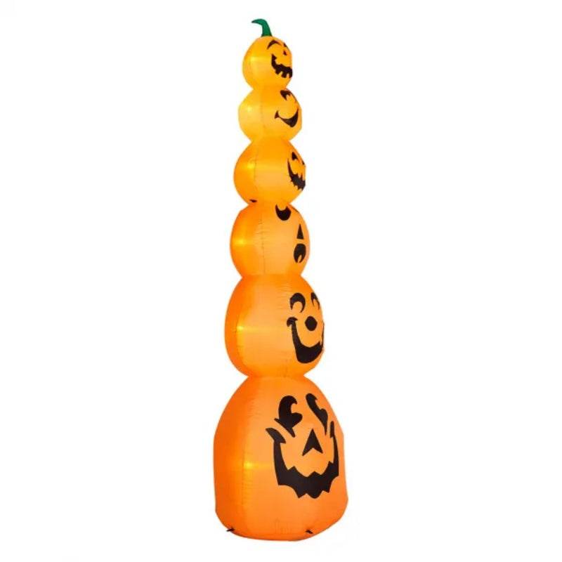 9FT Halloween Inflatable Stacked Pumpkins, Blow Up 6 Pumpkins Inflatable With Built-in LED Lights Outdoor Decorations Large Party Yard Decoration EX-STOCK