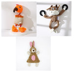 Pet Toy Donkey Shape Corduroy Chew Toy For Dogs Puppy Squeaker Squeaky Plush Bone Molar Dog Toy Pet Training Dog EX-STOCK Canada 