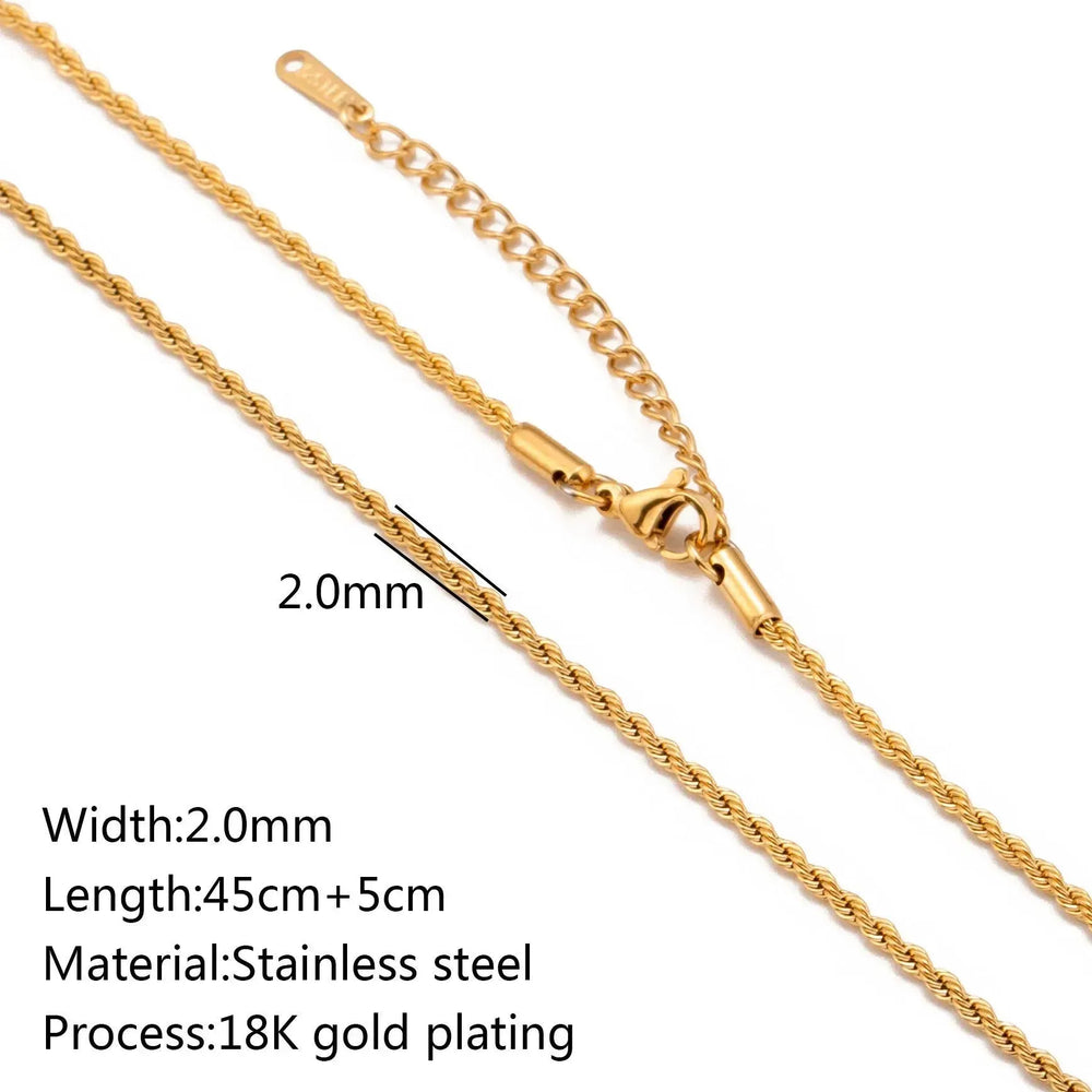 Stainless Steel Vacuum Vapor Plating 18K Gold Color Protection Lip Chain Necklace - EX-STOCK CANADA