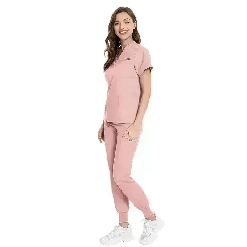 Hospital Nurses V-Neck Suit Work Uniform Workwear - EX-STOCK CANADA