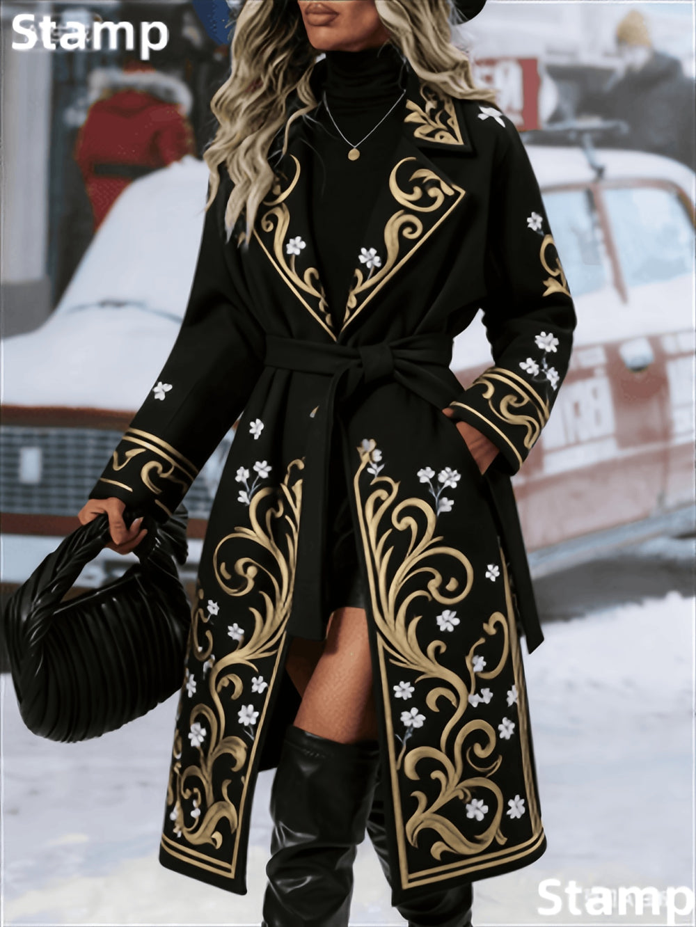 Fashionable Casual Long Coat EX-STOCK Canada 