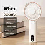 Mini Folding Digital Display Mute Refrigeration Handheld Fan - EX-STOCK CANADA