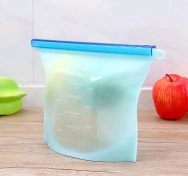 Reusable Silicone food storage bag vacuum sealed bag - EX-STOCK CANADA