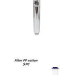 Propeller Driven Shower Head With Stop Button And Cotton Filter Turbocharged High Pressure Handheld Shower Nozzle - EX-STOCK CANADA