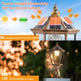 Vintage Gold Solar Pillar Headlight With Dimmable LED-2 Pack Landscape Pathway Light - EX-STOCK CANADA
