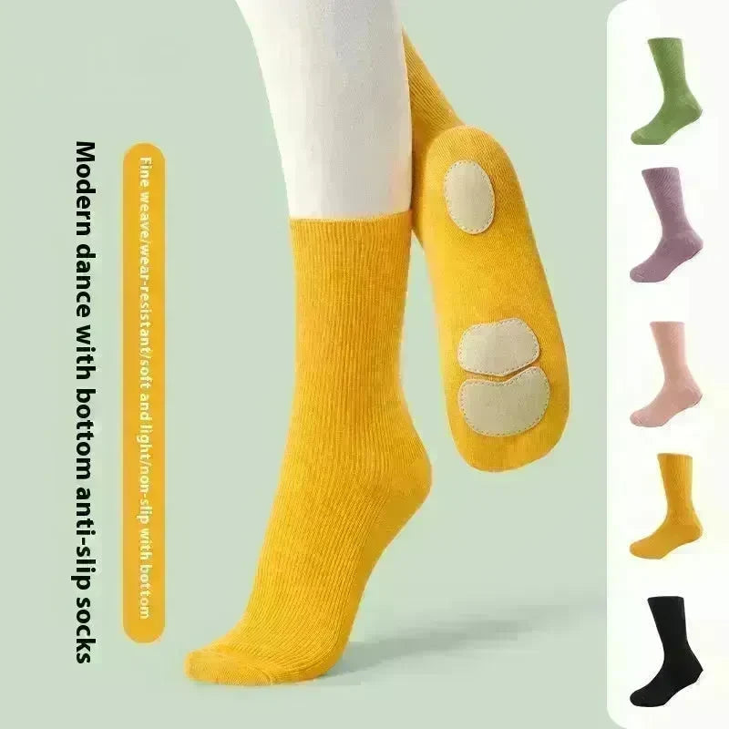 Mid Length Professional Classical Non-slip Dance Practice Socks - EX-STOCK CANADA
