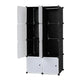 8 Cube Organizer Stackable Plastic Cube Storage Shelves Design Multifunctional Modular Closet Cabinet With Hanging Rod RT EX-STOCK