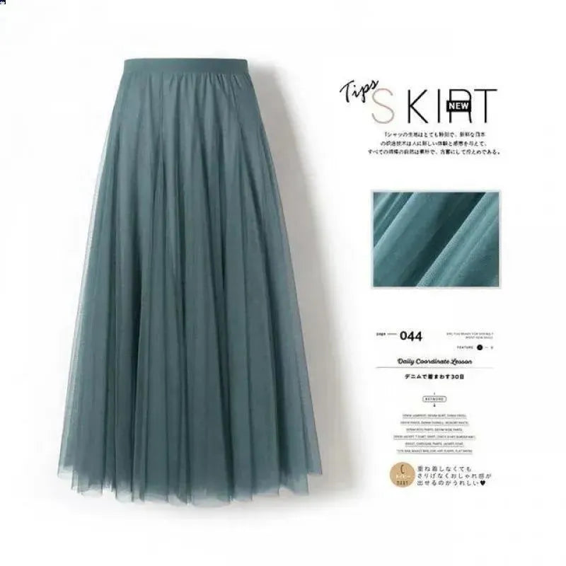 Pleated Mesh Midi Skirt – Women's Prairie Swing Skirt - EX-STOCK CANADA