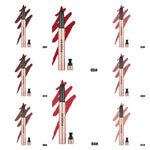 Set of cosmetic pencils with color swatches on a white background, branded 'PHOFAY'.