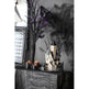 10x8.3x13.5 Cardboard Lighted Haunted House, Black Beige Tabletop Holiday Halloween Decor, Battery Powered EX-STOCK