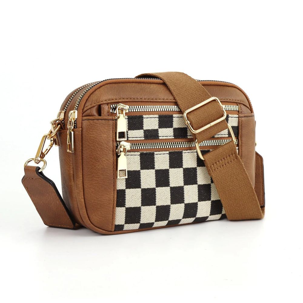 Daily Matching PU Leather Business Commute Zipper Crossbody Bags for women - EX-STOCK CANADA