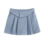 European And American Style College Style High Waist Mini Pleated Skirt - EX-STOCK CANADA