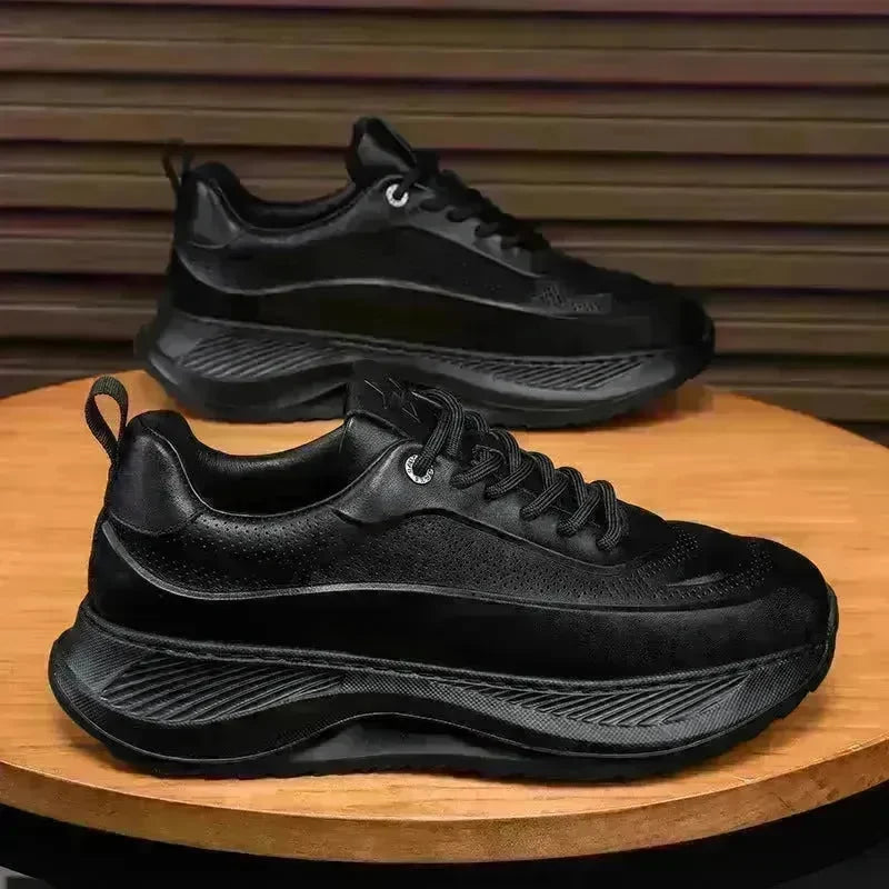 Men's Thick-soled Sports Running Shoes Casual Breathable Sneakers Lace-up Shoes - EX-STOCK CANADA