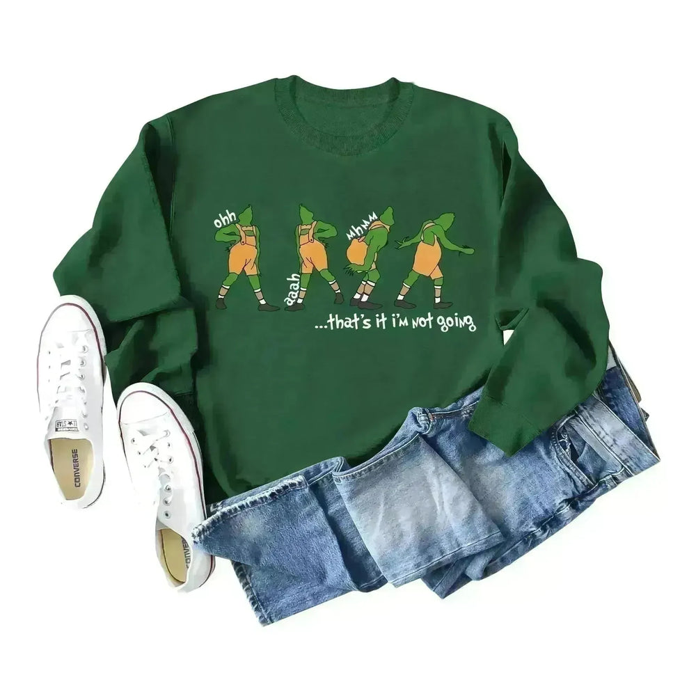 Women's Christmas Printed Long Sleeved  Pullover Sweatshirt - EX-STOCK CANADA