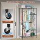1Pc 4 Tier Heavy Duty Garment Rack With Wheels Carbon Steel Clothing Rack Portable Wardrobe Clothes Rack With 3 Hanging Rods 6 Footrests 44.9x17.13x77.95in EX-STOCK