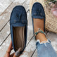 Women's Round Head Loafers Fashion Non-slip Soft Comfortable Flats Shoes 