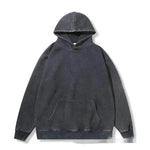 Unisex Teen Waxed Washed Distressed Hoodie Sweatshirt Pullover top