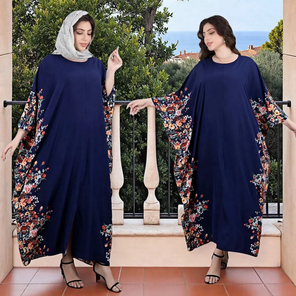 Middle East Muslim Women's Skirt Arab Floral Loose Robe - EX-STOCK Canada