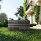 2 Wicker Ottomans, Multipurpose Outdoor Furniture For Patio, Backyard, Additional Seating, Footrest, Side Table With Storage, Removable Cushions EX-STOCK Canada 