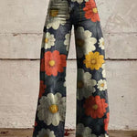 New 3D Thermal Transfer Speaker Simulation Denim Trousers Loose Pants All-matching 