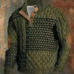 Half Button Sweinshirt Winter 3D Impresión digital Digital Rewe Teck