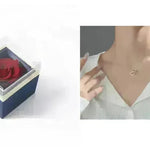 Fashion Acrylic Rotating  Valentine  Rose Jewelry gift  Box - EX-STOCK CANADA