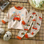 Unisex Children's Two piece Sleepwear Cotton Autumn Clothes Long Johns Pajamas for Kids - EX-STOCK CANADA