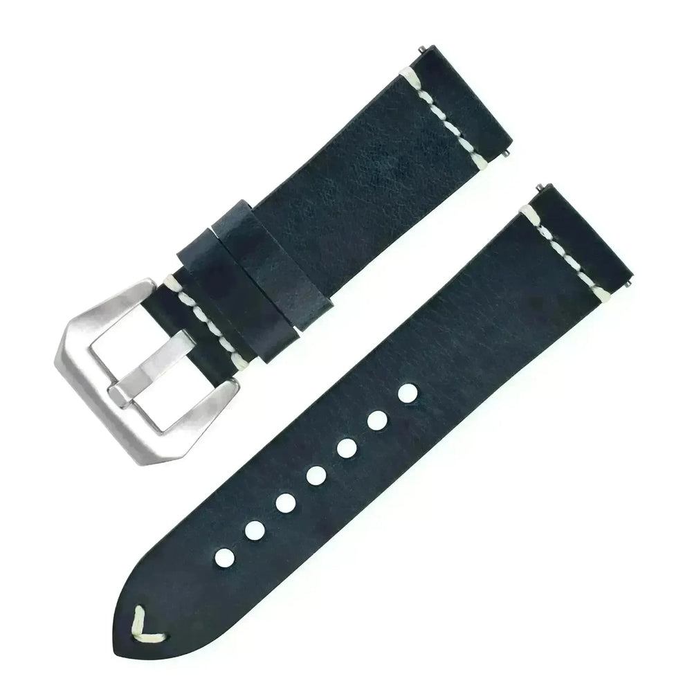 Discoloring Oil Wax Top Layer Cowhide Watch Strap - EX-STOCK CANADA