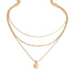 Vintage Geometric Metal Oval Pendant Necklace - EX-STOCK CANADA