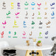Autocollant mural décoratif pour chambre d'enfants d'école maternelle numérique arabe coloré à la maisonEX-STOCK Canada 
