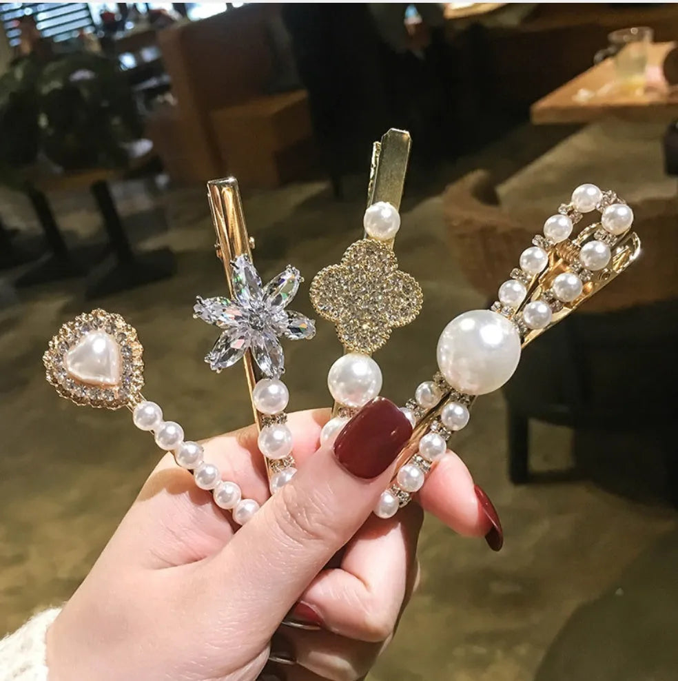 Elegant Pearl Bling Hair Clip - EX-STOCK CANADA