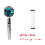 Shower Head Water Saving Flow 360 Degrees Rotating With Small Fan ABS Rain High Pressure Spray Nozzle Bathroom Accessories EX-STOCK Canada 
