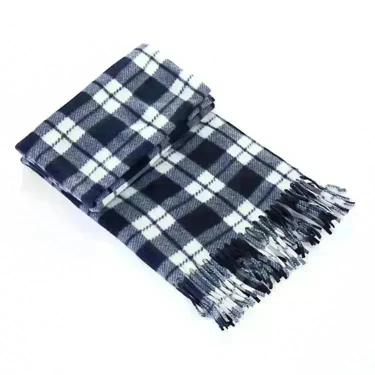 Handmade Autumn And Winter Velvet Fleece Plaid Scarf - EX-STOCK CANADA
