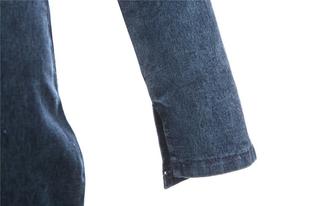 Sleeveless Denim Dress Women's Vintage Cut Neck Wrap Jeans EX-STOCK Canada 