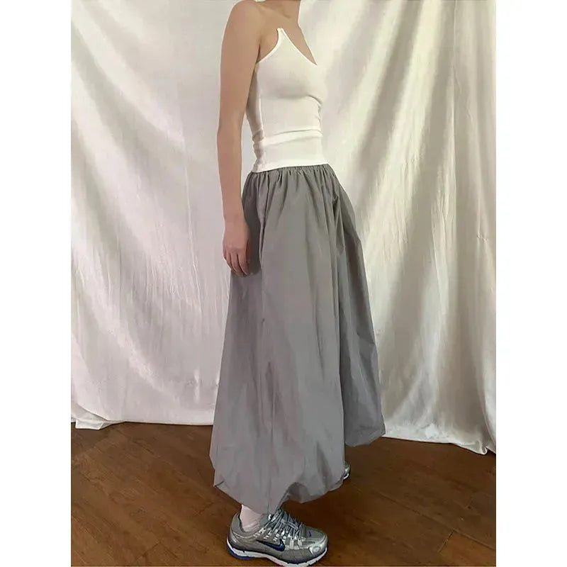 Women's All-match Simple Elegant Gathered Long  Maxi Skirt - EX-STOCK CANADA