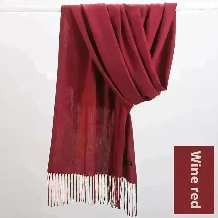 Pure Color Warm Keeping Scarf All-match Cashmere Shawl - EX-STOCK CANADA