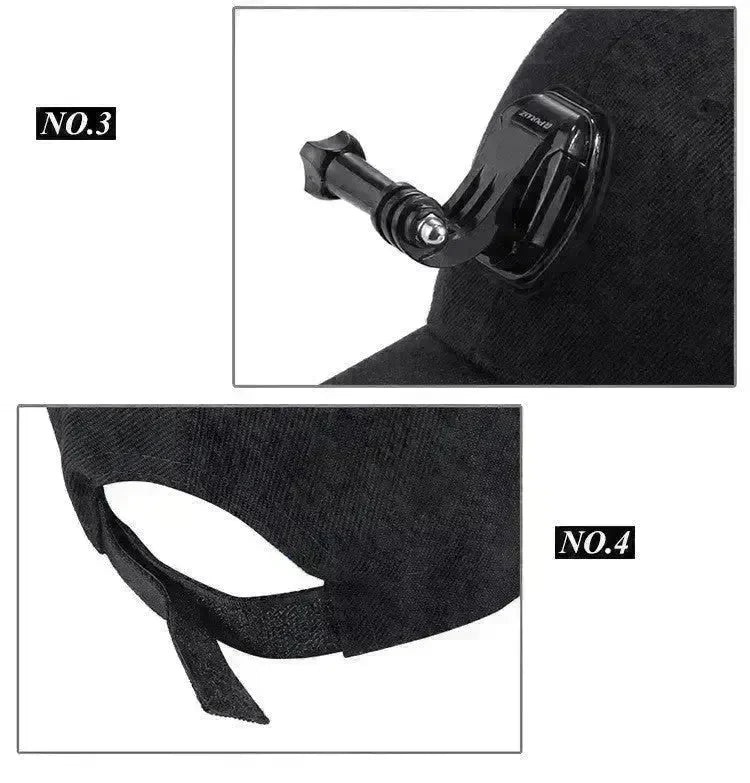 Canvas Sun Hat Cap Cycling Hiking Golfing Fishing For Sports Action Cam Camera EX-STOCK