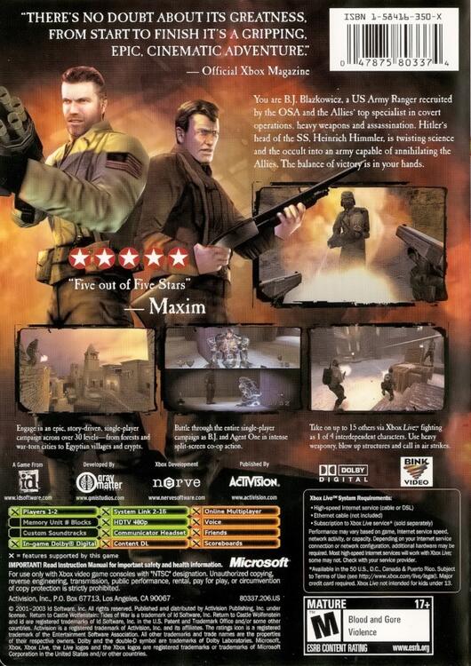 Return to Castle Wolfenstein: Mareas de Guerra [Éxitos de Platino] 