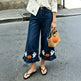 Women's Halloween Pumpkin Wide-Leg Jeans — product view 6 of 6 | EX-STOCK