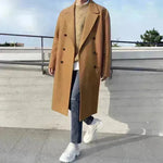 Men trench coat Long Winter woolen coat jacket for men formal winter clothes for men